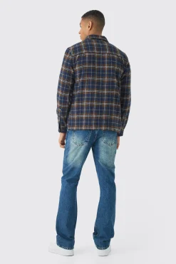 Regular Fit Long Sleeve Check Shirt | BoohooMAN UK