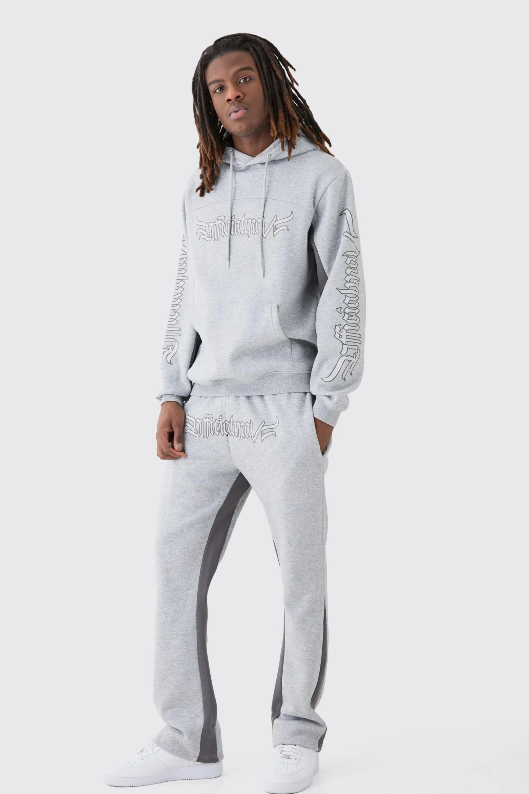 Regular Fit Official Panelled Tracksuit | BoohooMAN UK