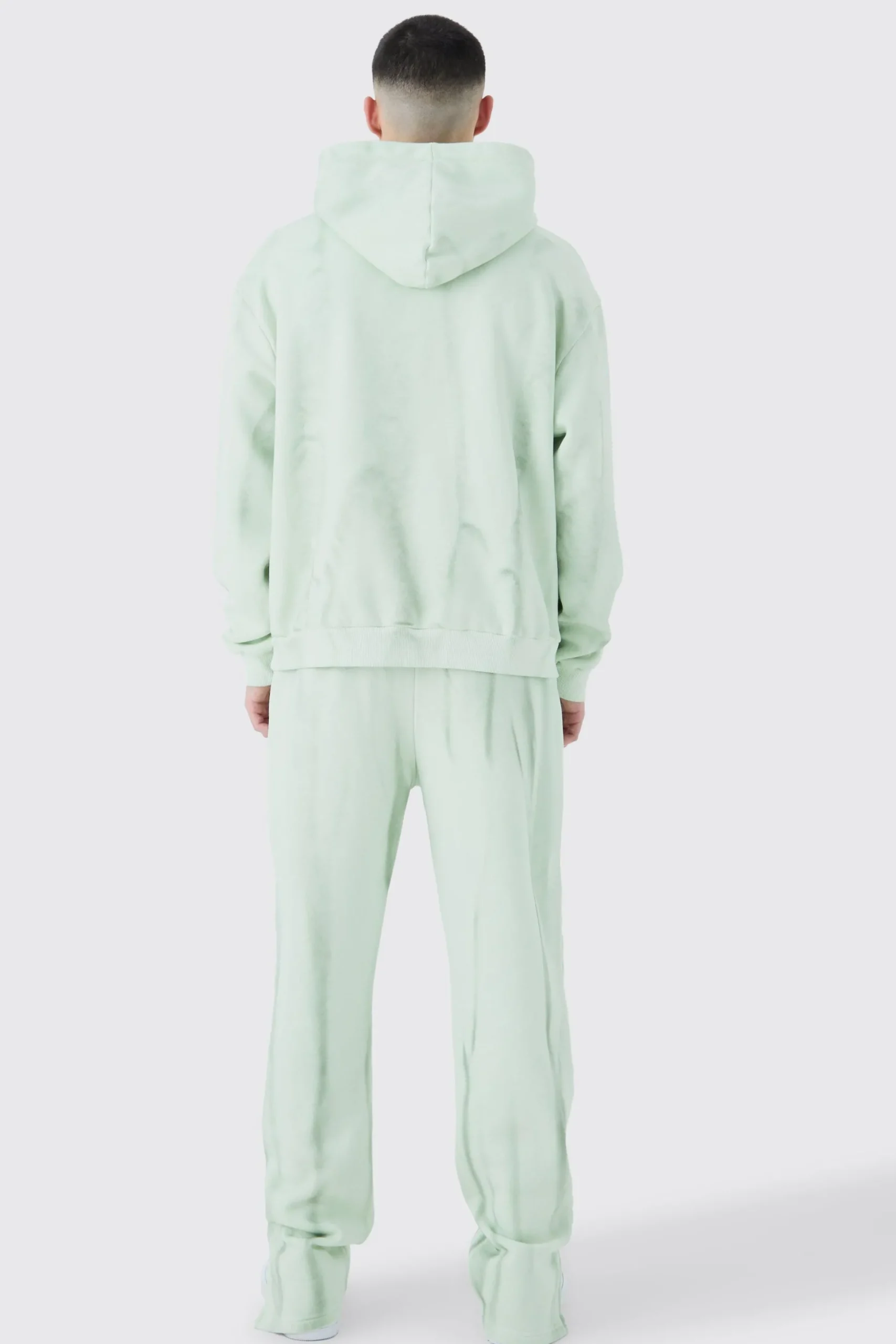 Regular Fit Split Hem Ombre Spray Wash Jogger | BoohooMAN UK