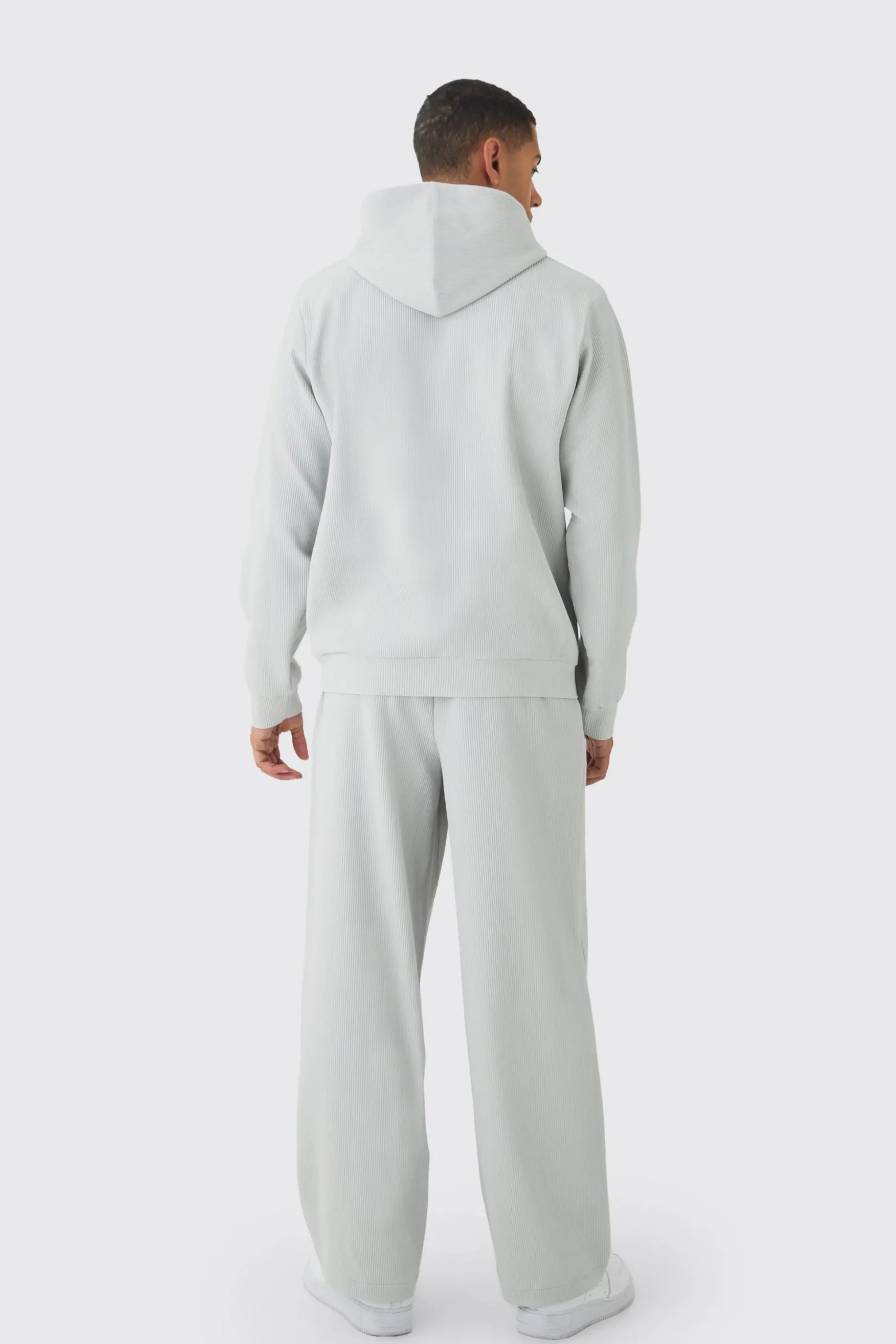 Regular Pleated Hoodie | BoohooMAN UK