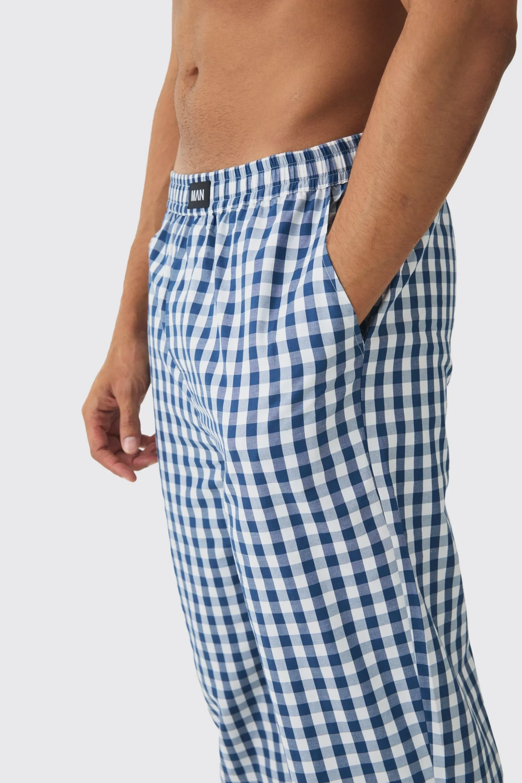 Relaxed Check Lounge Bottoms | BoohooMAN UK