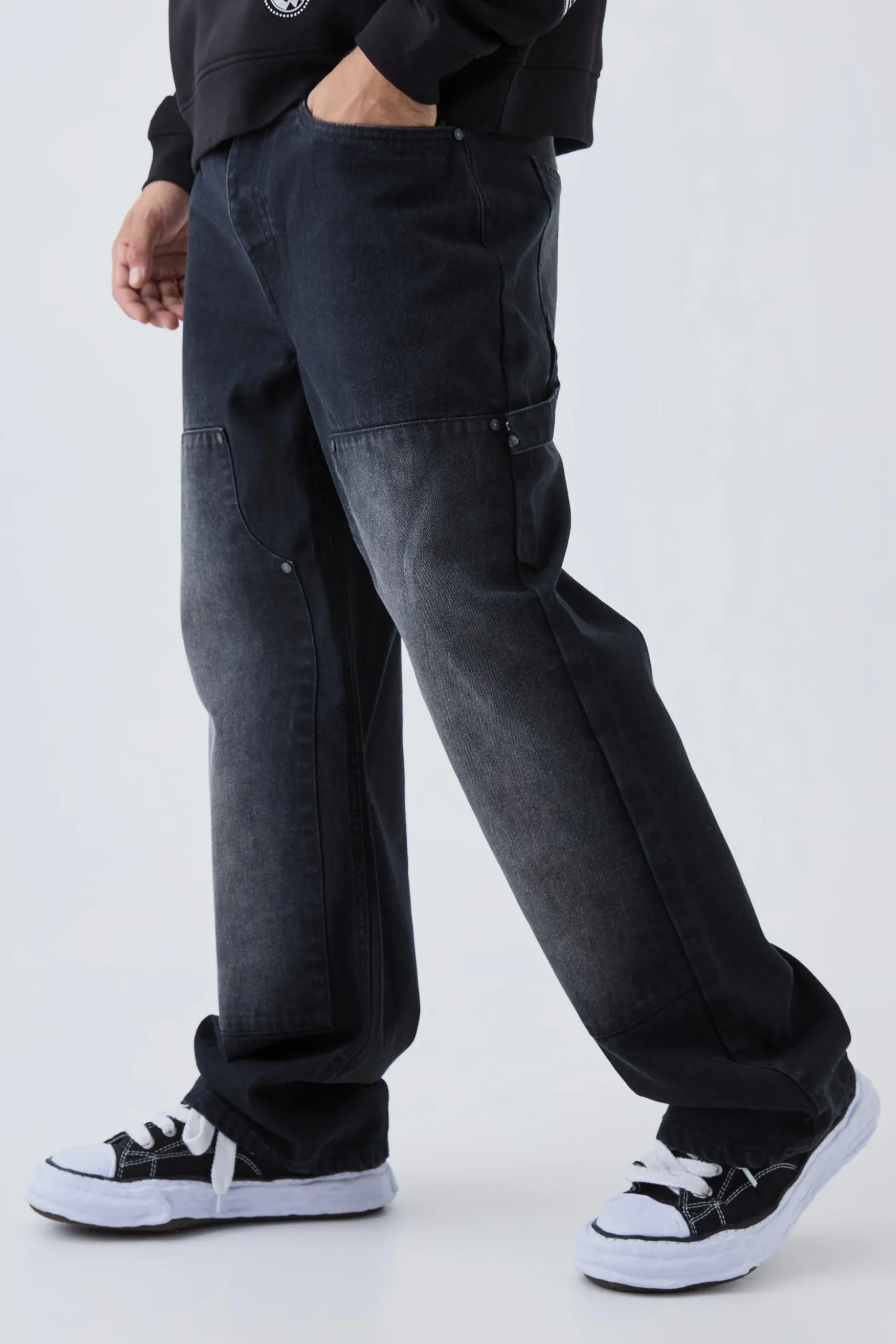 Relaxed Fit Carpenter Jeans | BoohooMAN UK