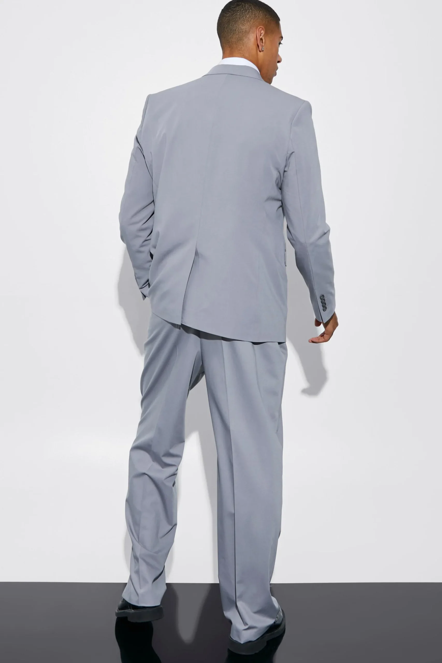 Relaxed Fit Double Breasted Suit Jacket | BoohooMAN UK