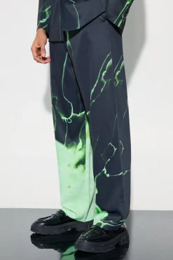 Relaxed Fit Marble Print Suit | BoohooMAN UK