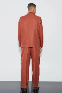 Relaxed Fit Marl Texture Blazer | BoohooMAN UK