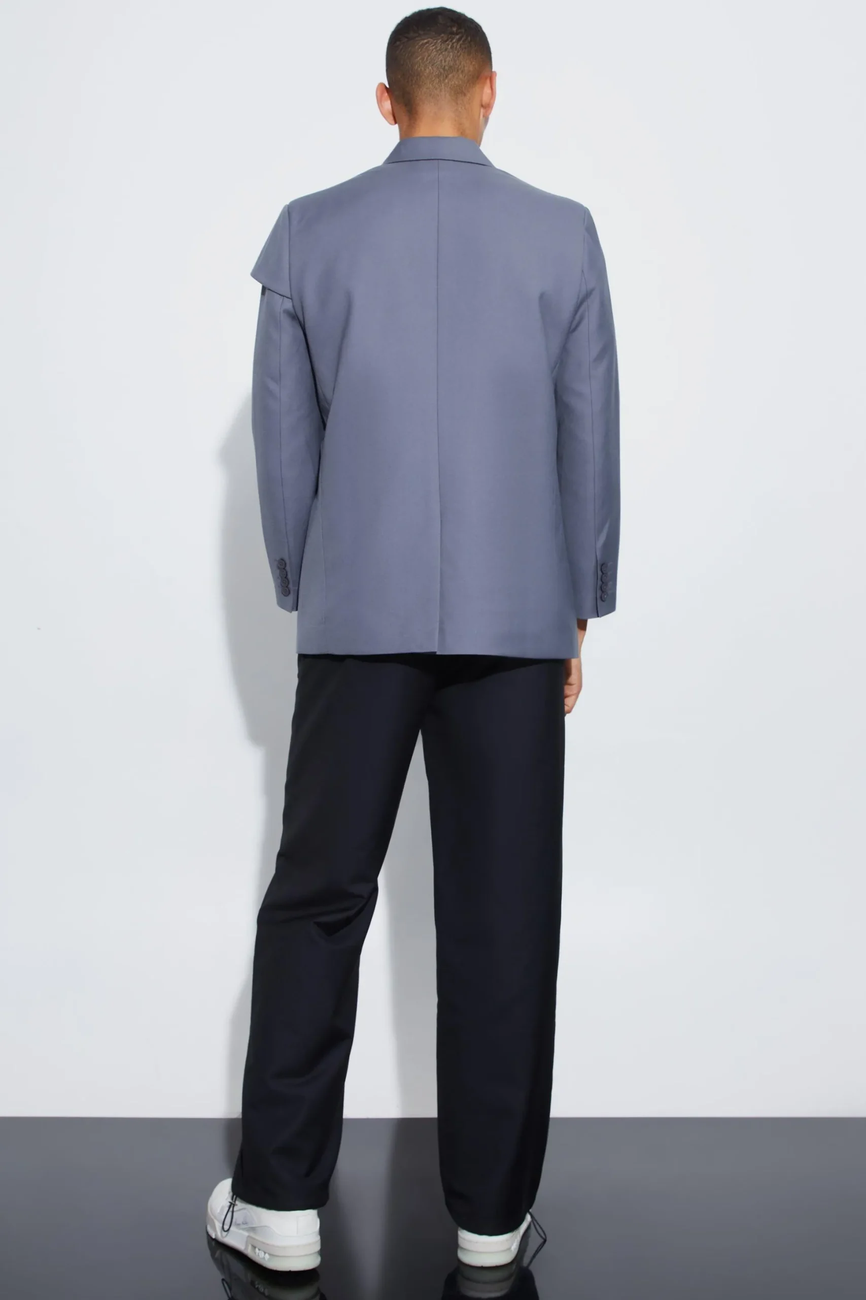 Relaxed Fit Overlay Panel Detail Blazer | BoohooMAN UK