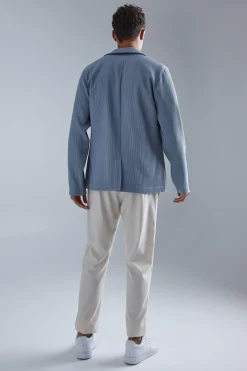 Relaxed Fit Pleated Suit Set | BoohooMAN UK