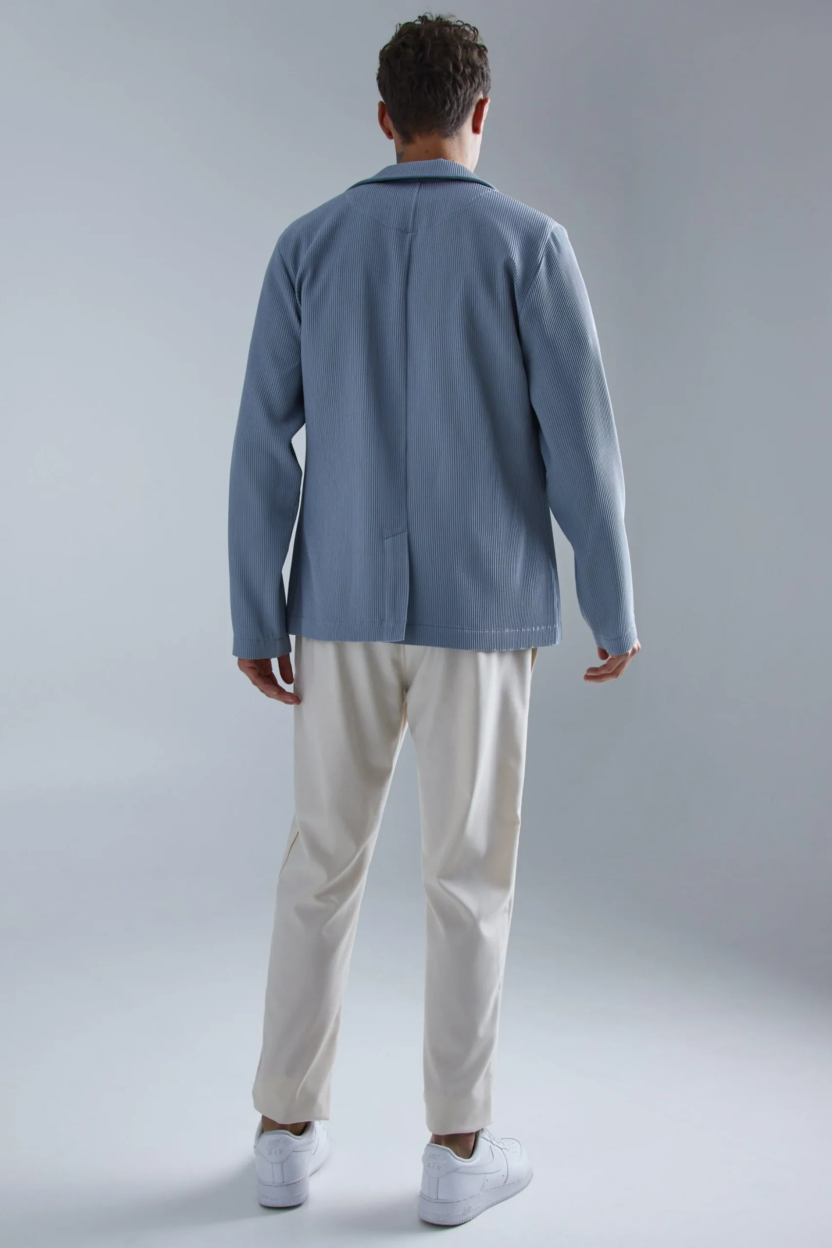 Relaxed Fit Pleated Suit Set | BoohooMAN UK