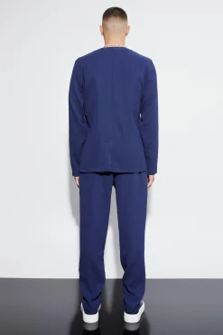 Relaxed Fit Pleated Suit Set | BoohooMAN UK