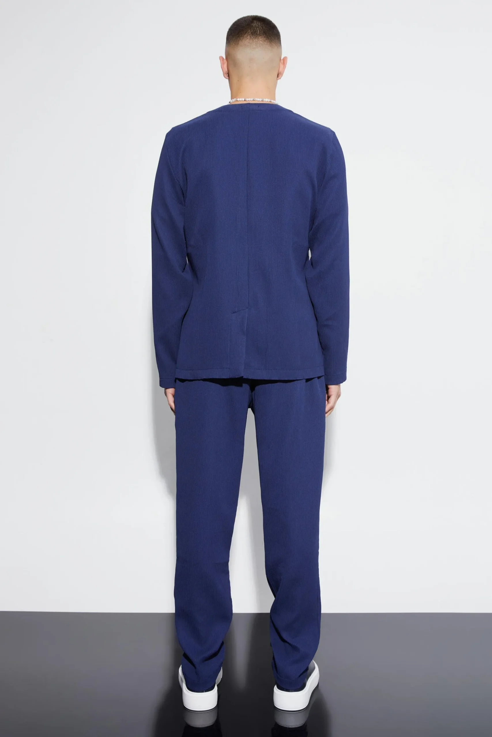 Relaxed Fit Pleated Suit Set | BoohooMAN UK