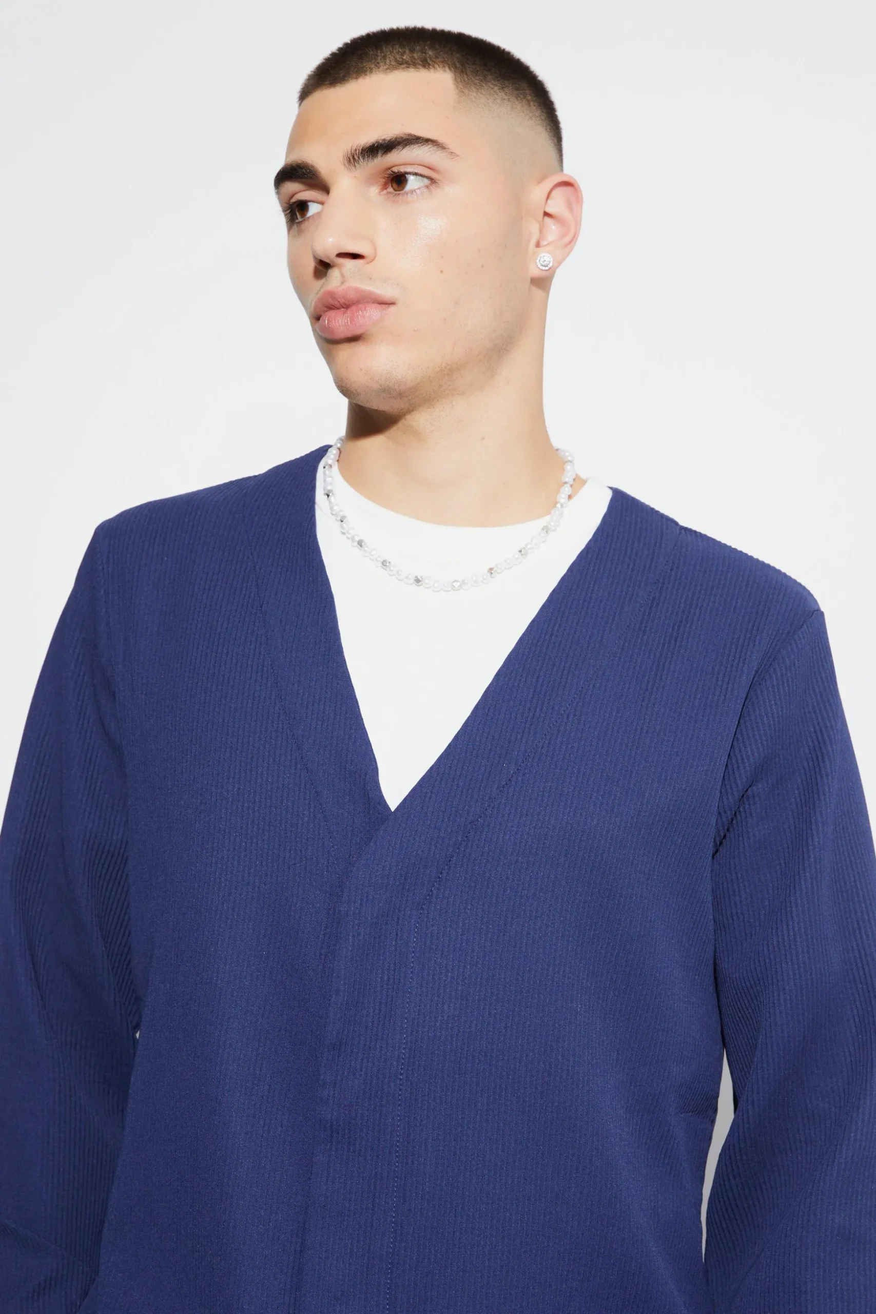 Relaxed Fit Pleated Suit Set | BoohooMAN UK