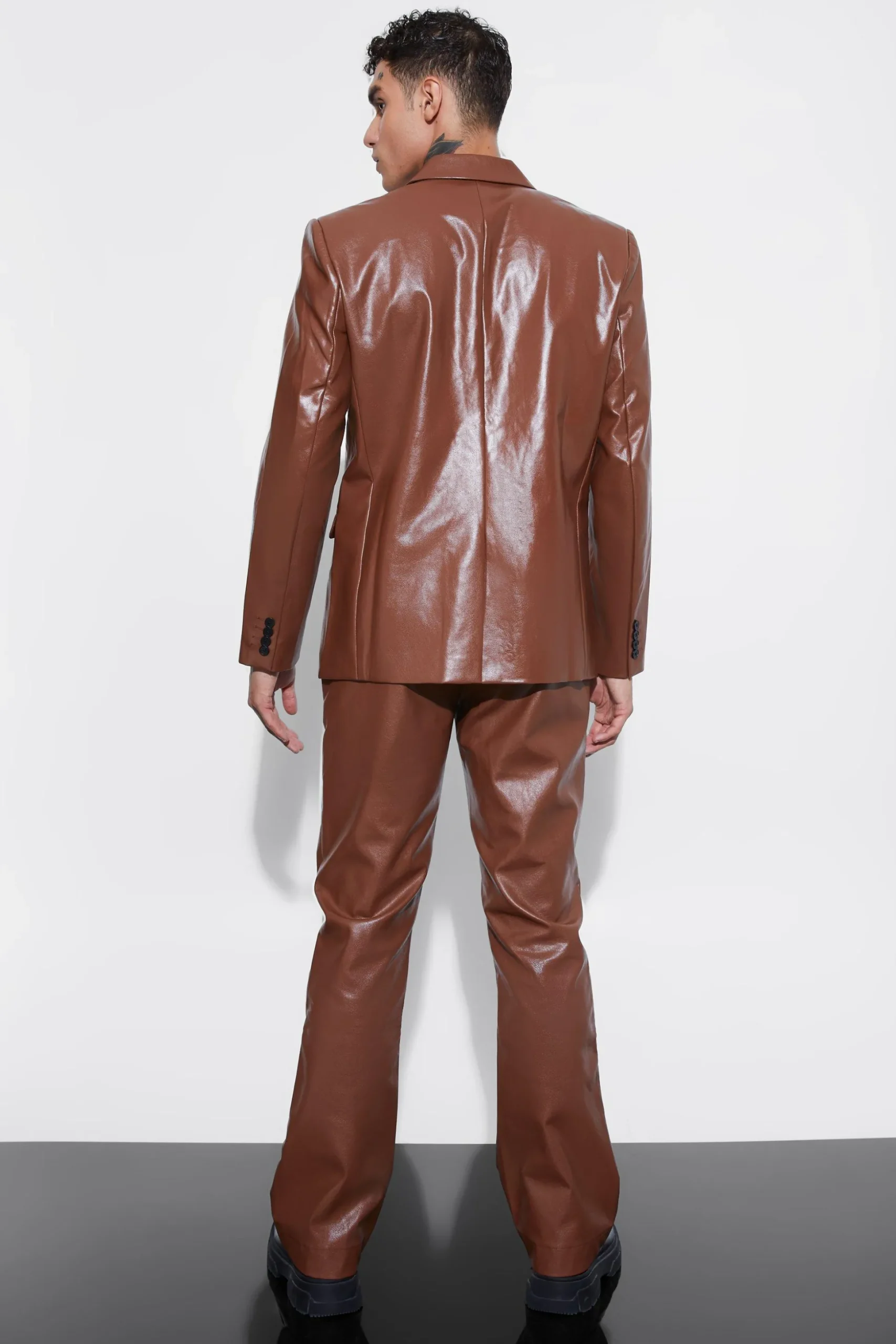 Relaxed Fit PU Suit | BoohooMAN UK