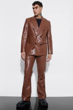 Relaxed Fit PU Suit | BoohooMAN UK