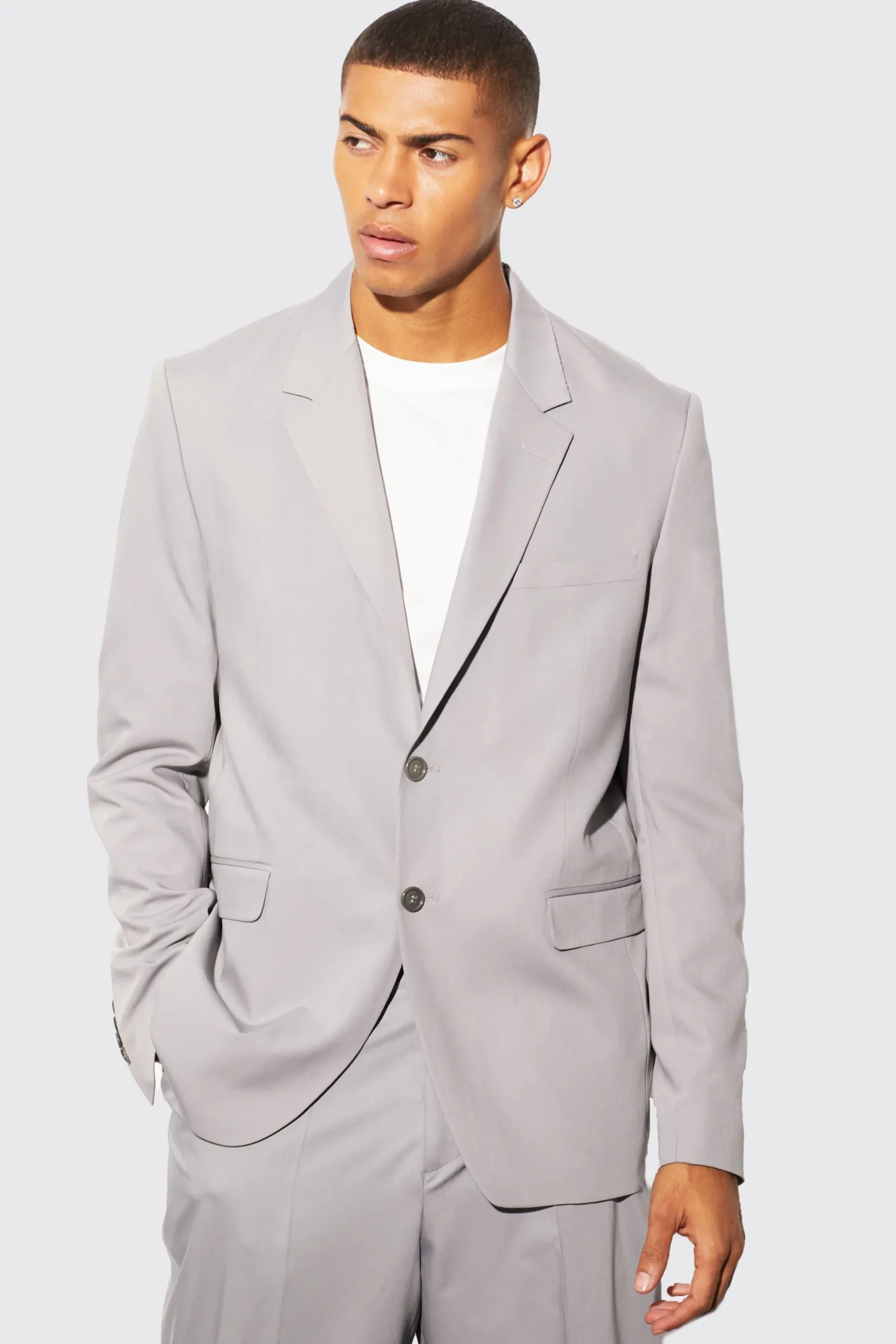 Relaxed Fit Single Breasted Suit Jacket | BoohooMAN UK