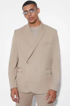 Relaxed Fit Wrap Suit Jacket | BoohooMAN UK