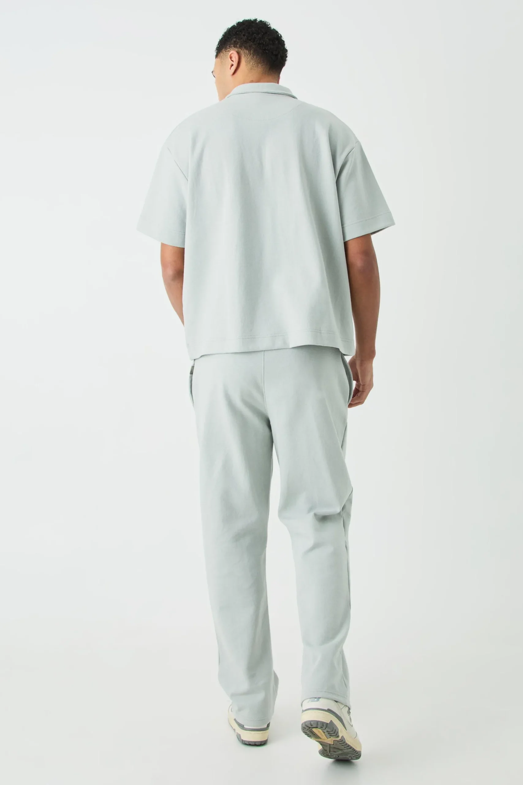 Relaxed Interlock Pintiuck Jogger | BoohooMAN UK