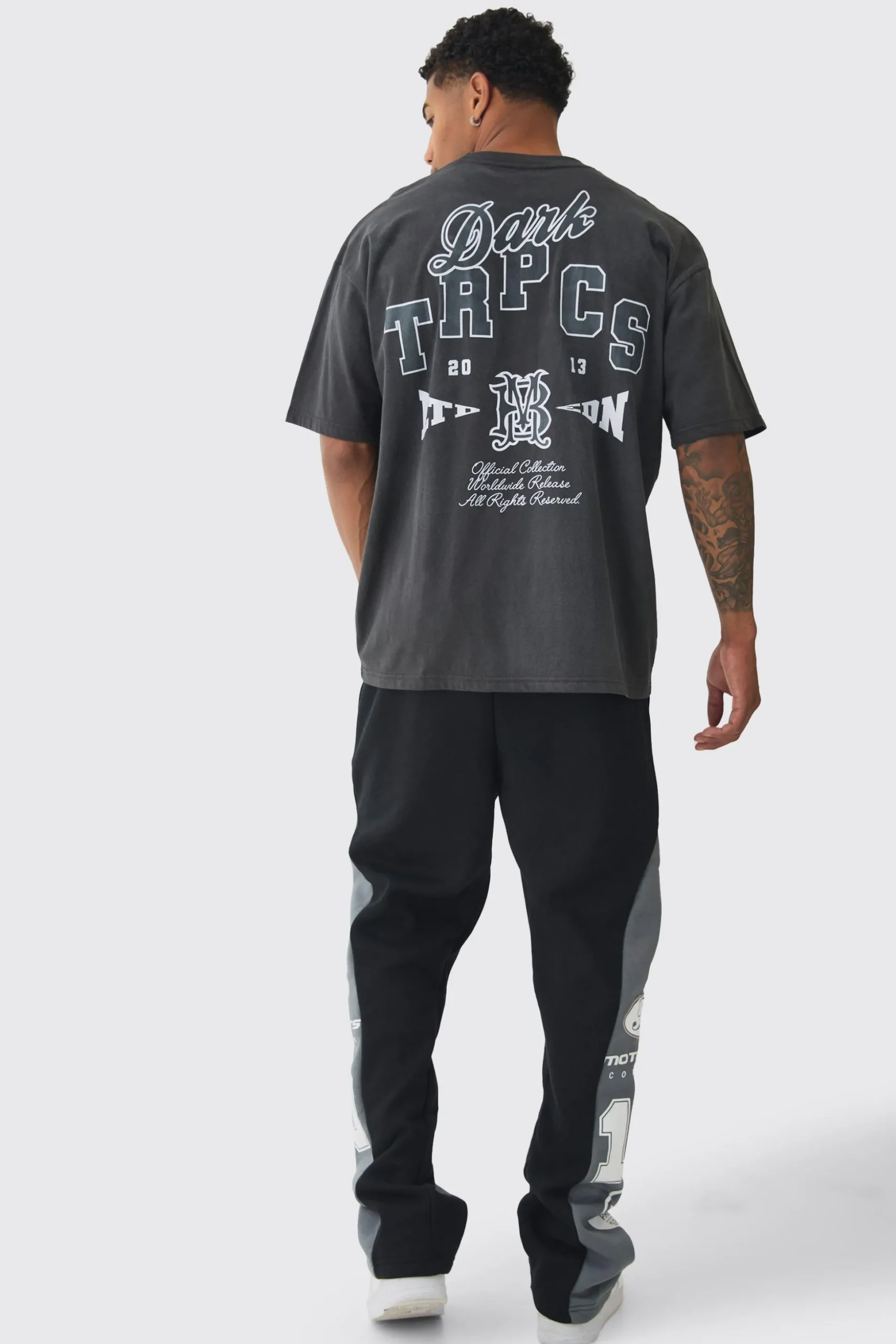 Relaxed Moto High Gusset Jogger | BoohooMAN UK