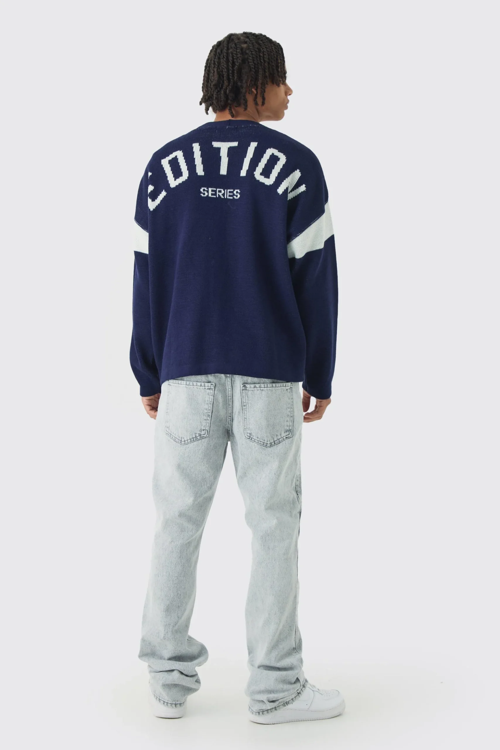Relaxed Ribbed Knitted Edition Series Cardigan | BoohooMAN UK
