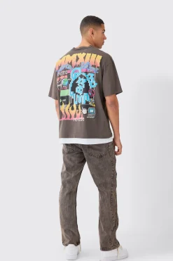 Relaxed Rigid Curved Side Seam Overdyed Jeans | BoohooMAN UK
