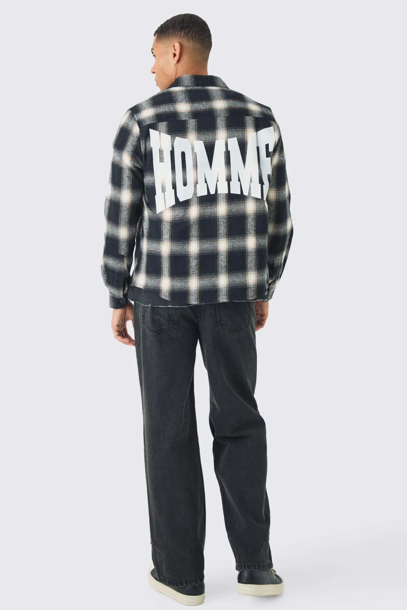 Relaxed Rigid Double Waistband Denim Jeans | BoohooMAN UK