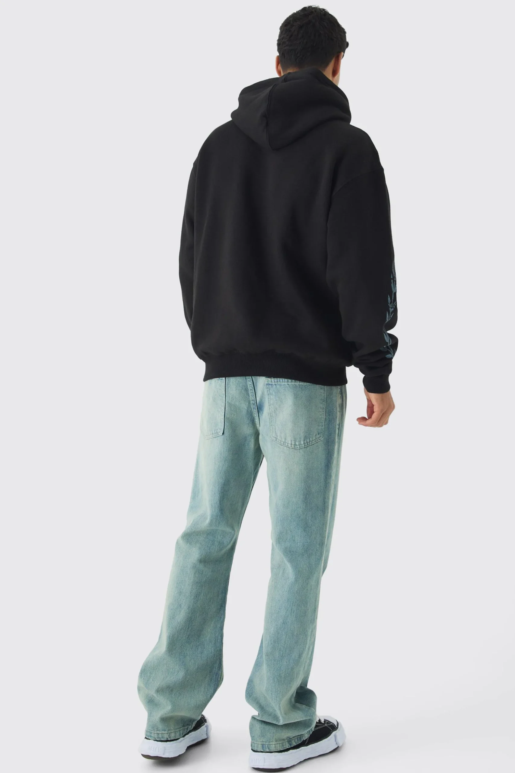Relaxed Rigid Flare Jean | BoohooMAN UK