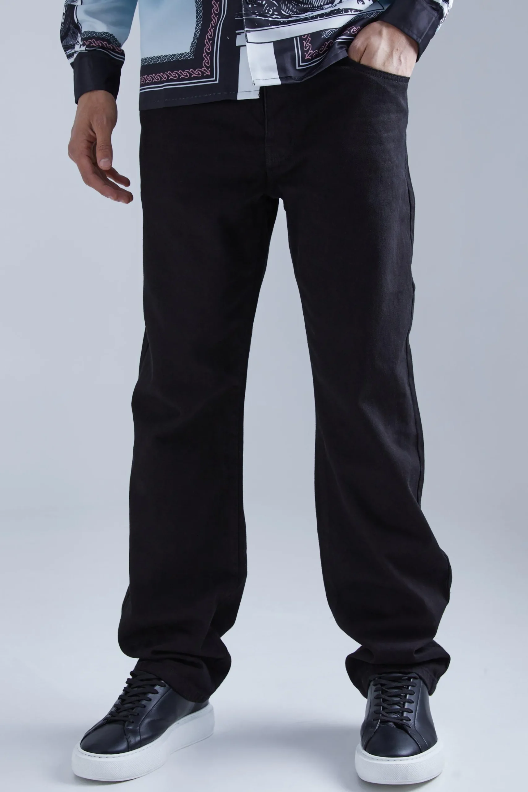 Relaxed Rigid Jean | BoohooMAN UK
