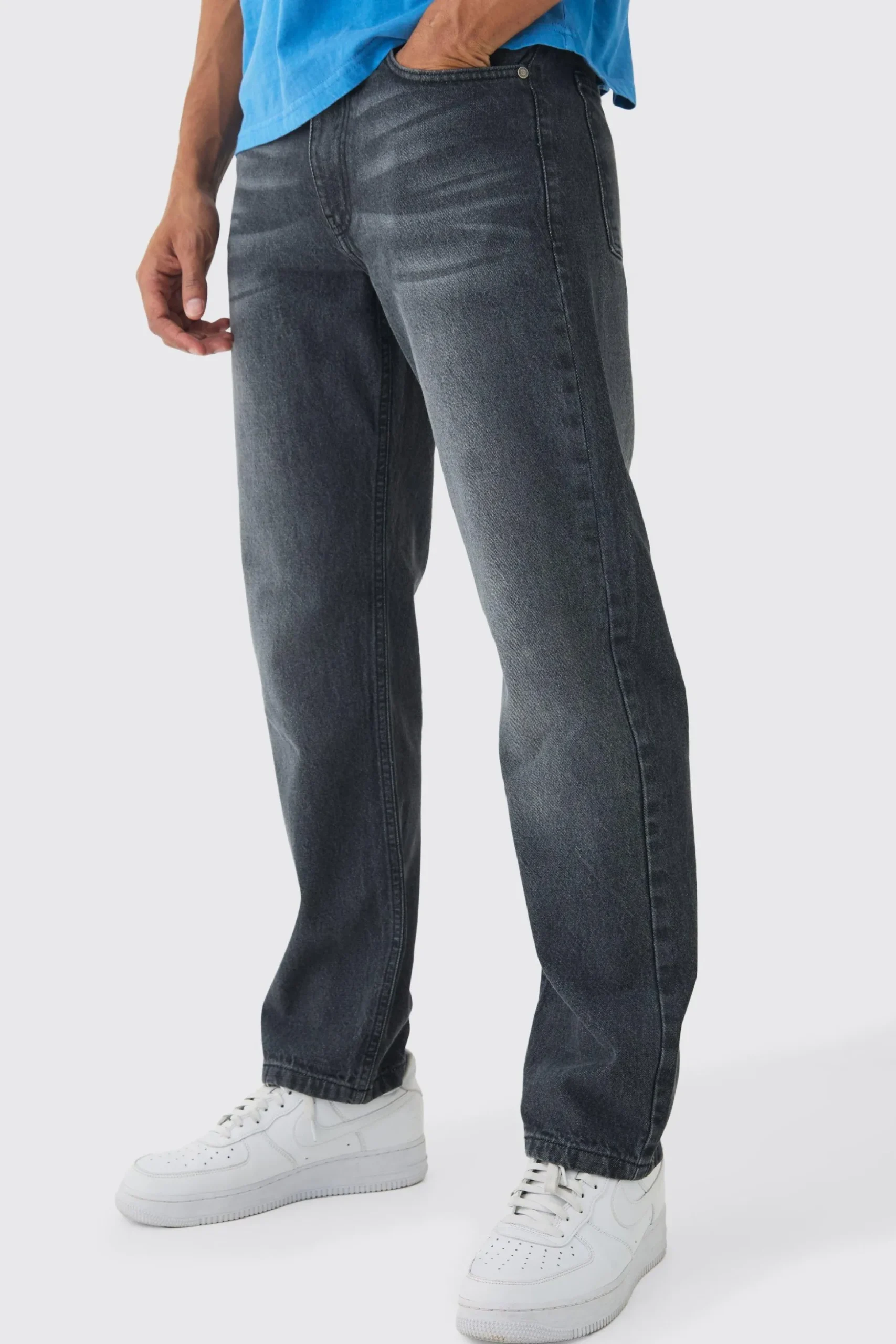 Relaxed Rigid Jeans | BoohooMAN UK