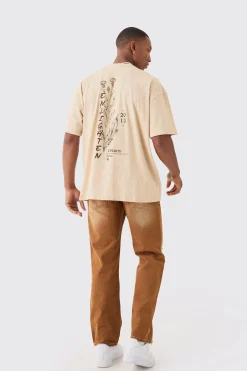 Relaxed Rigid Ripped Carpenter Denim Jean In Brown | BoohooMAN UK