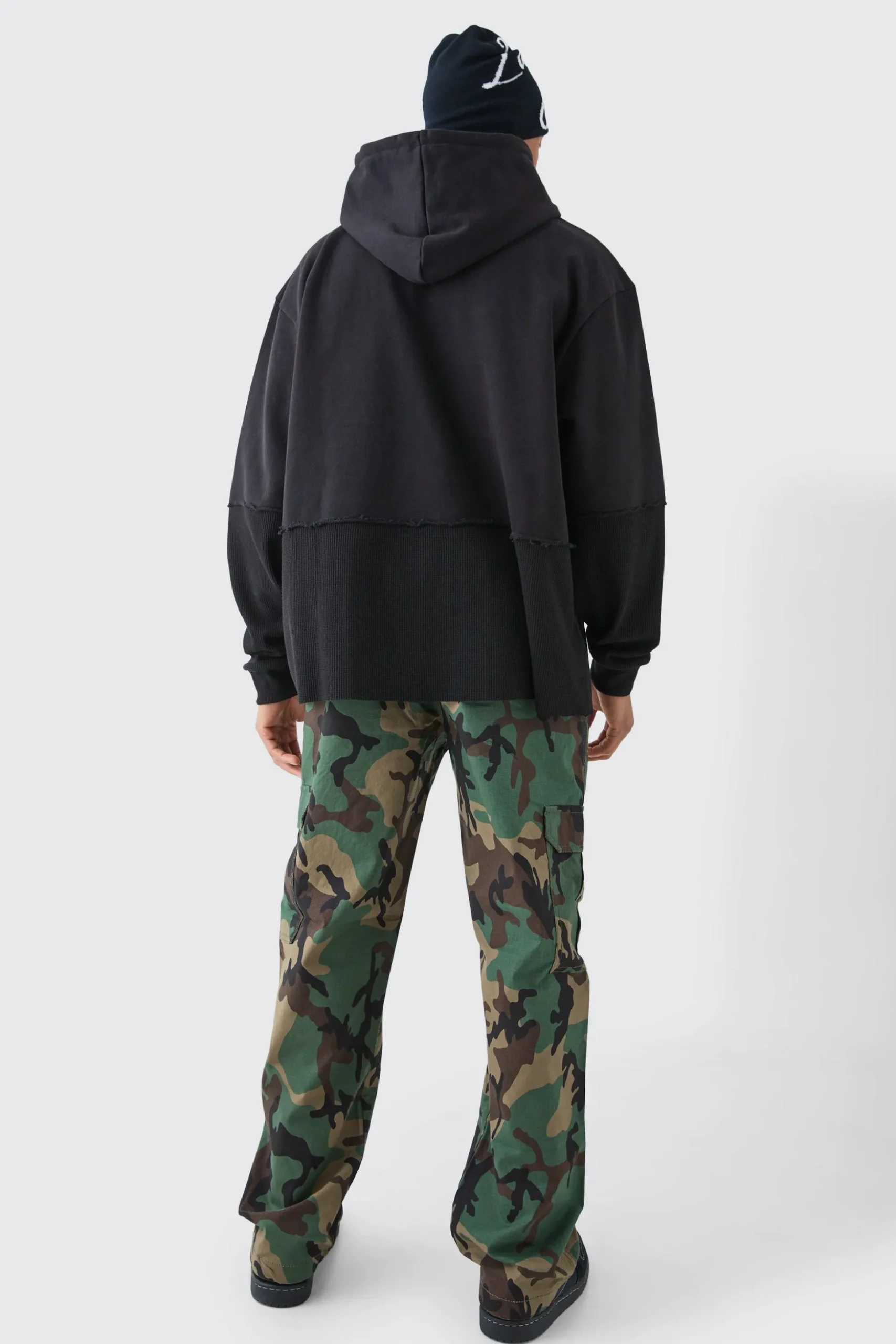 Relaxed Ripstop Camo Cargo Trouser | BoohooMAN UK
