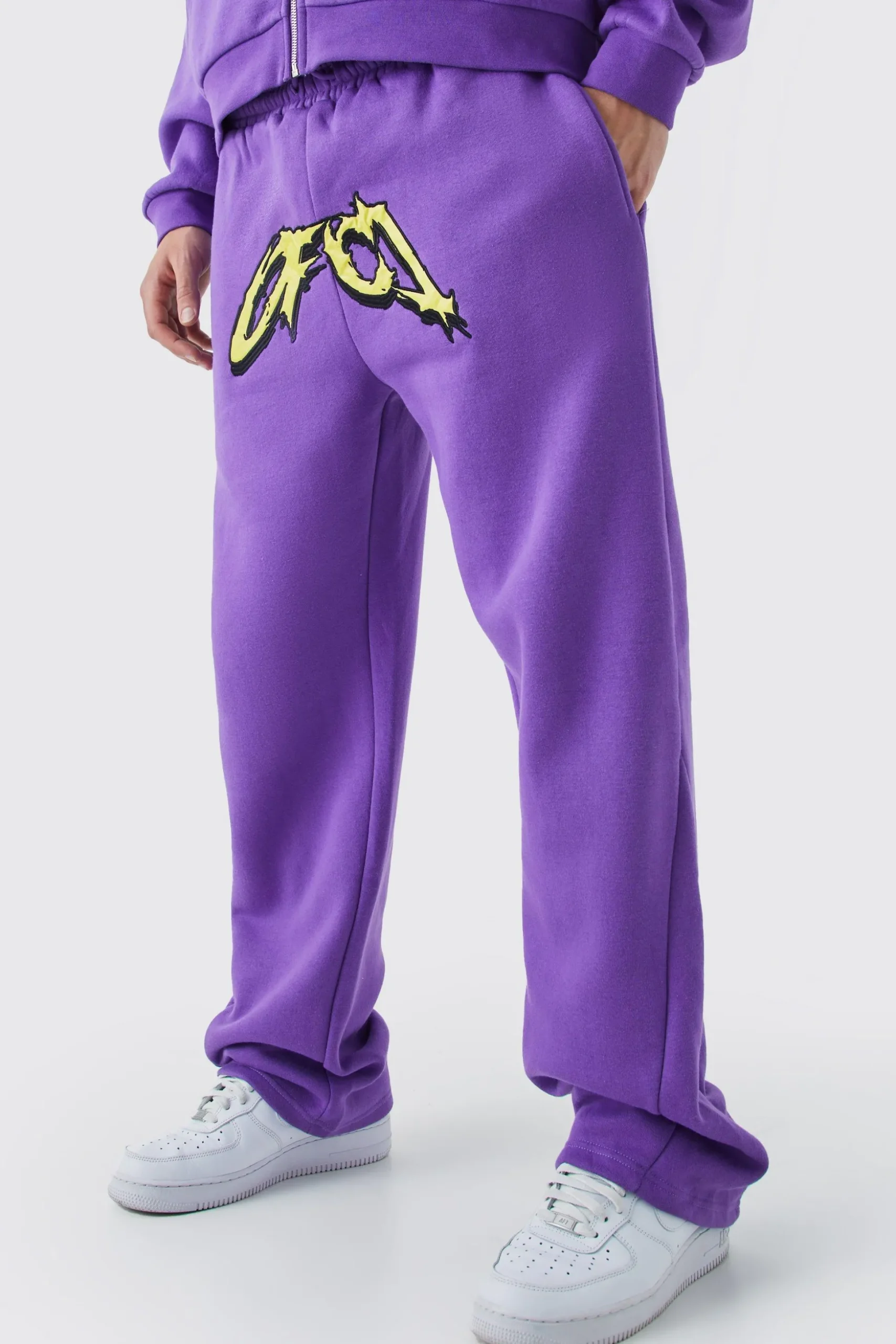 Relaxed Satin Ofcl Gusset Jogger | BoohooMAN UK