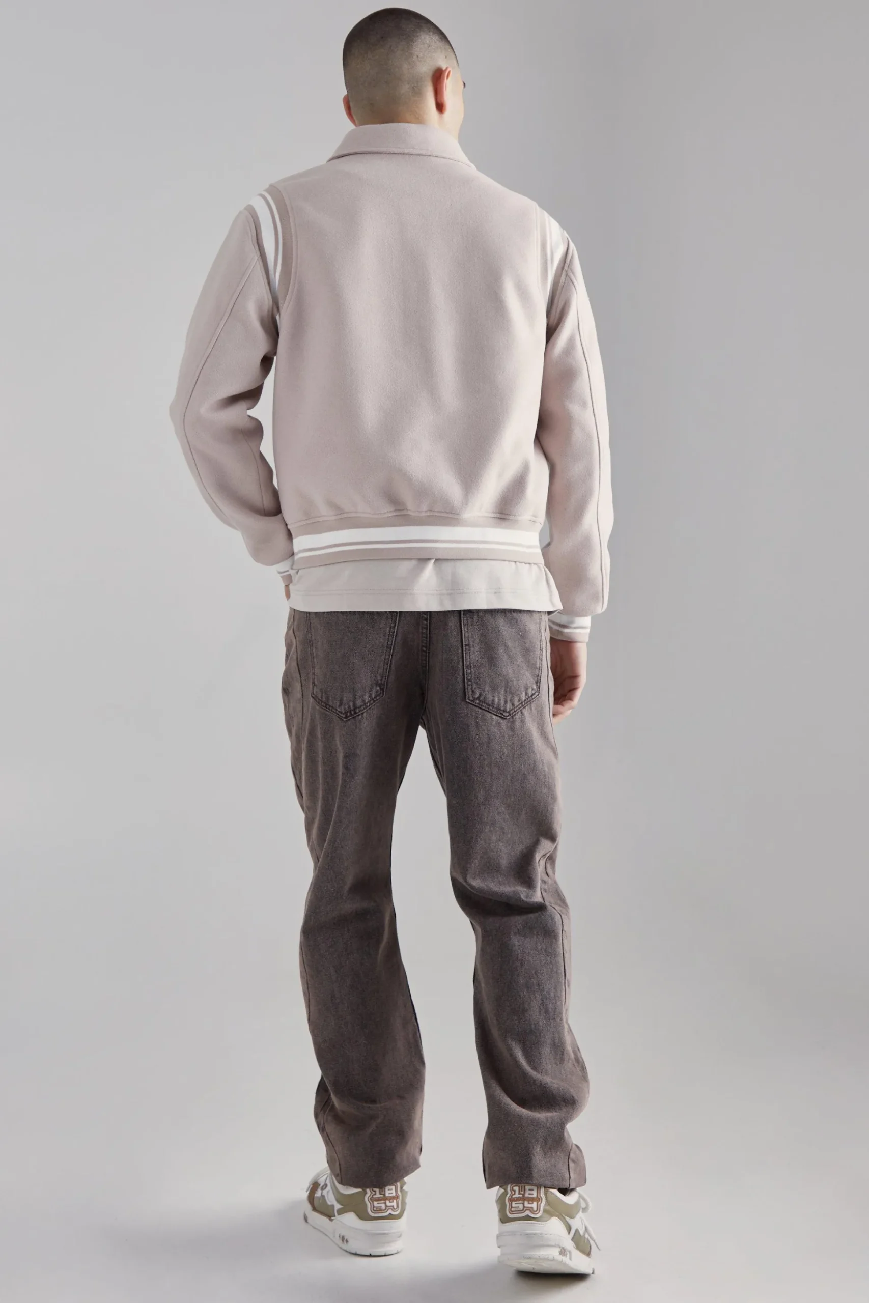 Rib Detail Bomber Jacket | BoohooMAN UK