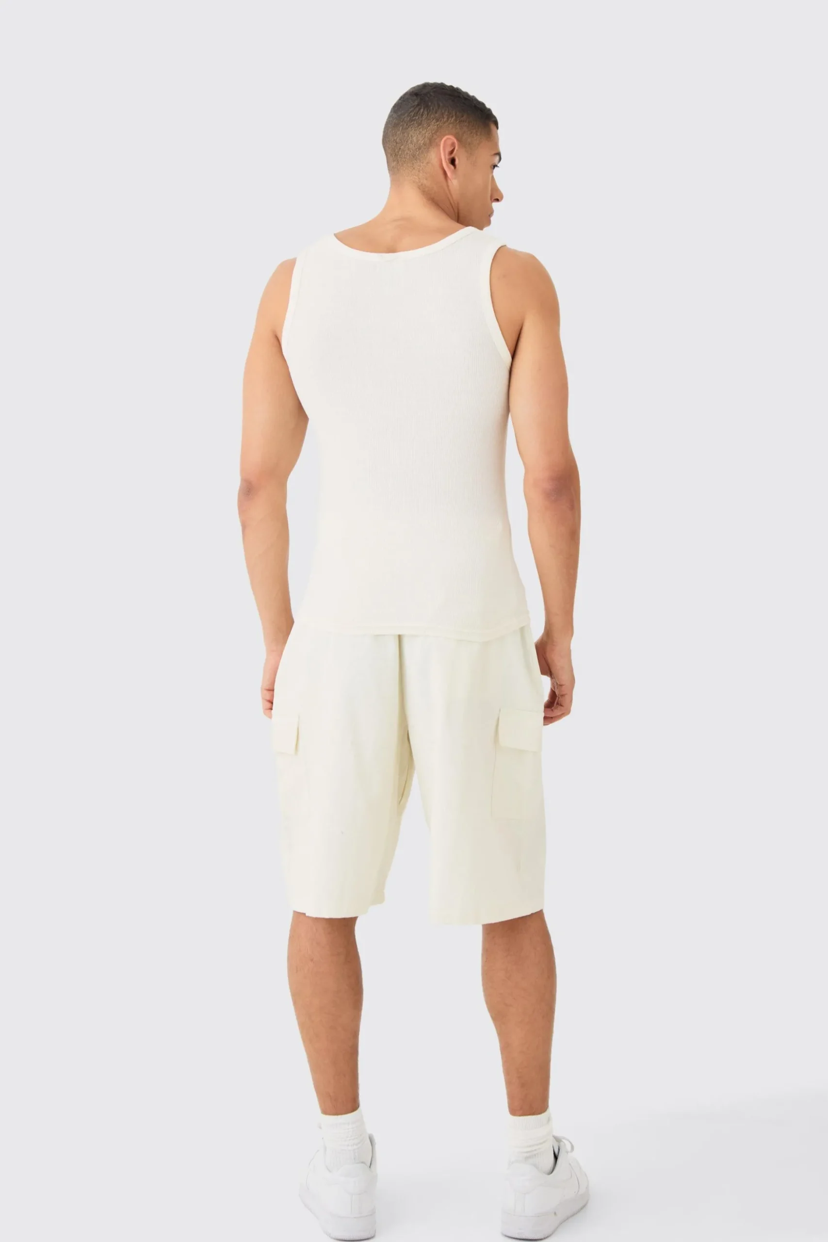 Ribbed Muscle Fit Vest | BoohooMAN UK