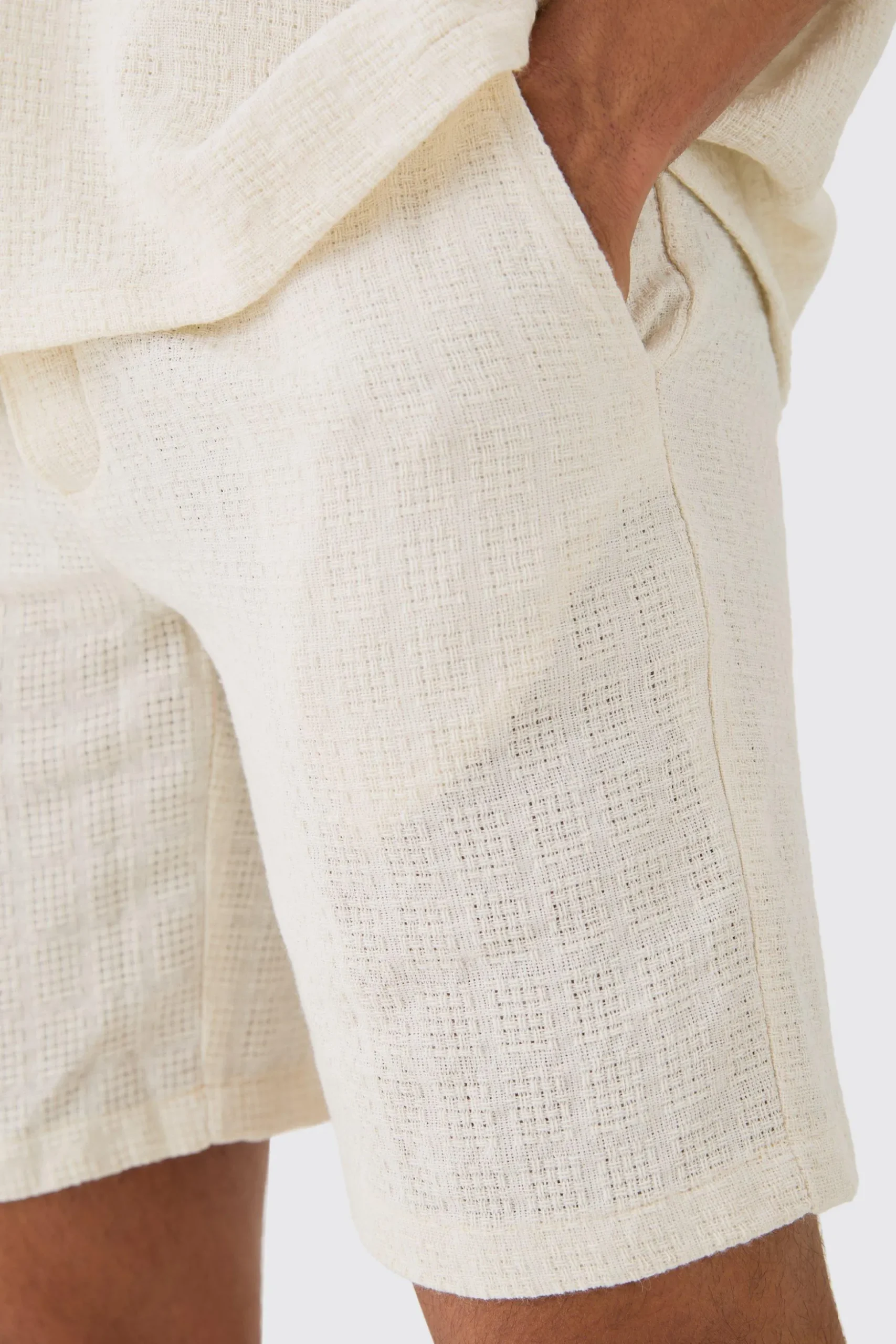 Short Sleeve Boxy Textured Set | BoohooMAN UK