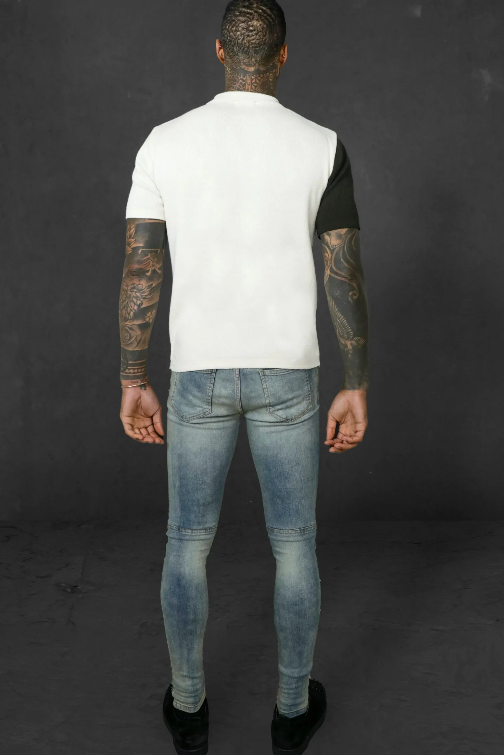 Short Sleeve Half Zip Colour Block Knit Polo | BoohooMAN UK