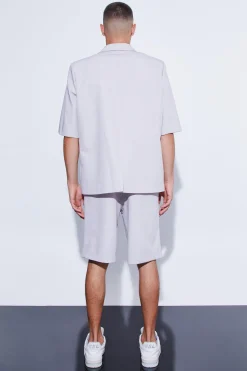 Short Sleeve Oversized Single Breasted Suit Jacket | BoohooMAN UK