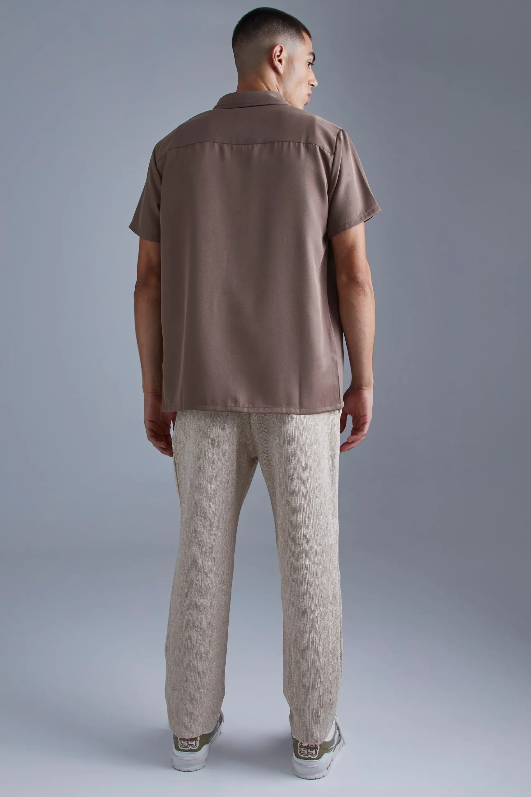 Short Sleeve Soft Twill Smart Shirt | BoohooMAN UK