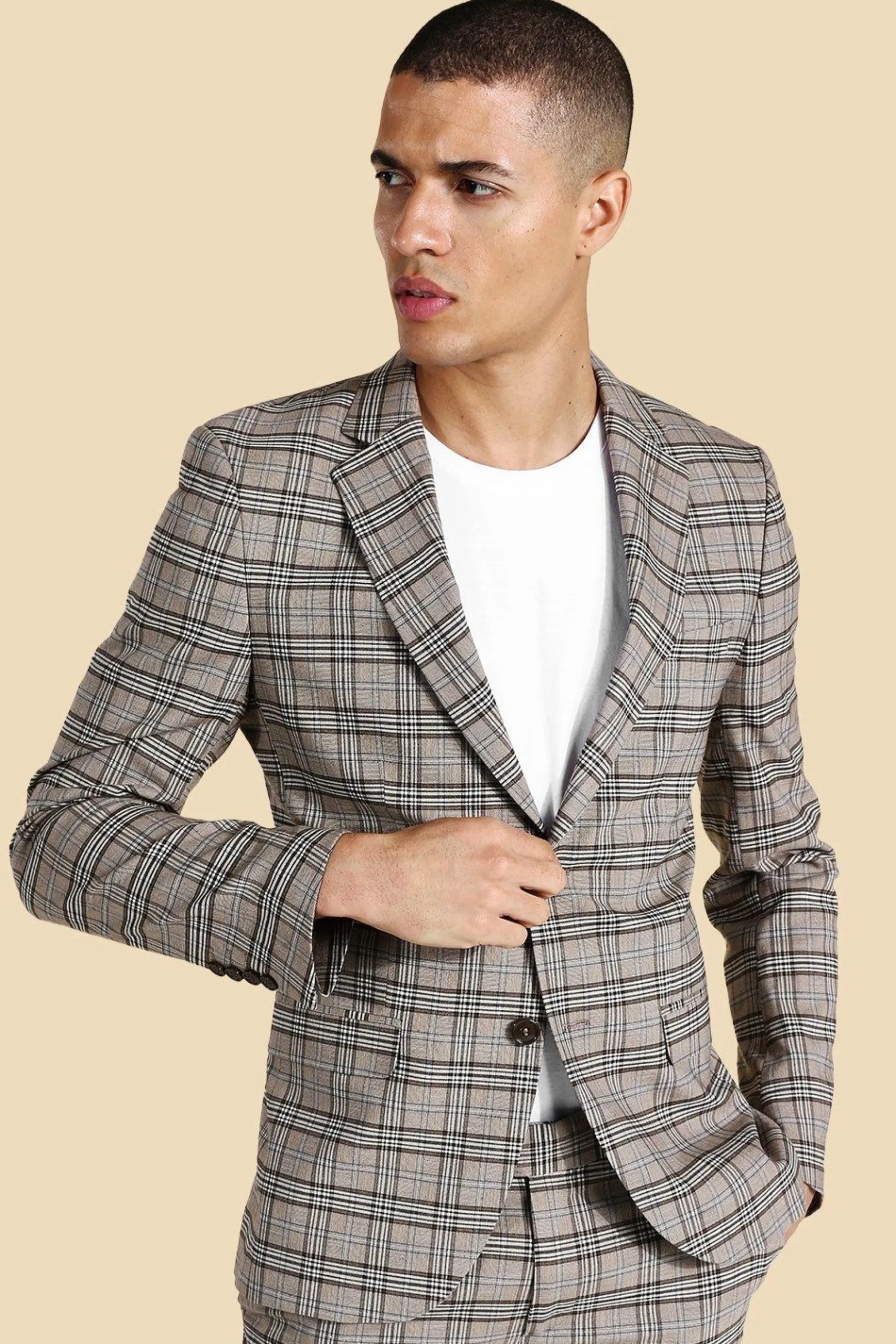 Single Breasted Super Skinny Suit Jacket | BoohooMAN UK