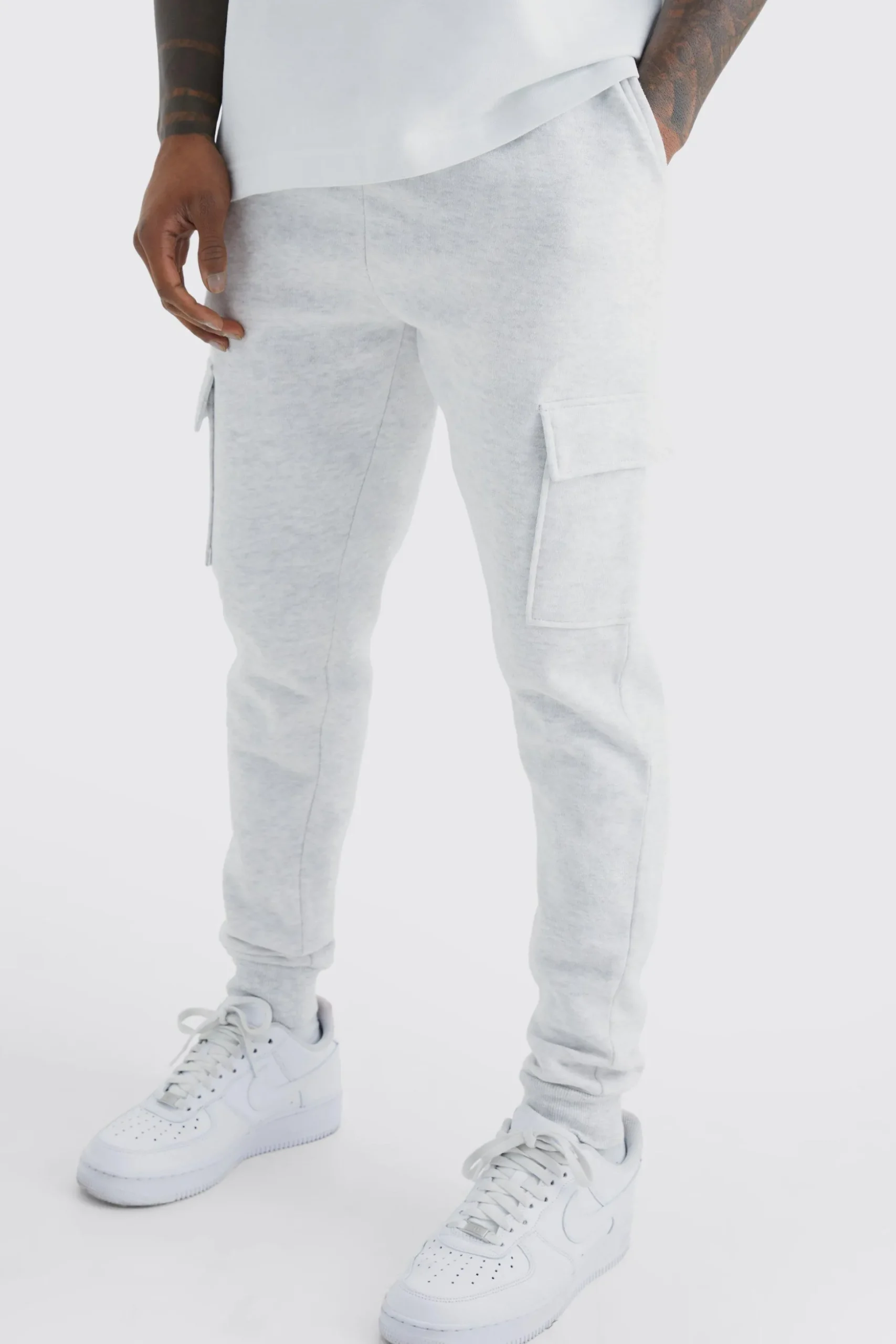 Skinny Fit Cargo Jogger | BoohooMAN UK