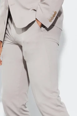 Skinny Fit Collarless Suit | BoohooMAN UK