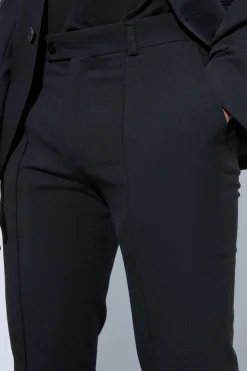 Skinny Fit Collarless Suit | BoohooMAN UK