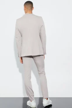 Skinny Fit Cropped Suit Trousers | BoohooMAN UK