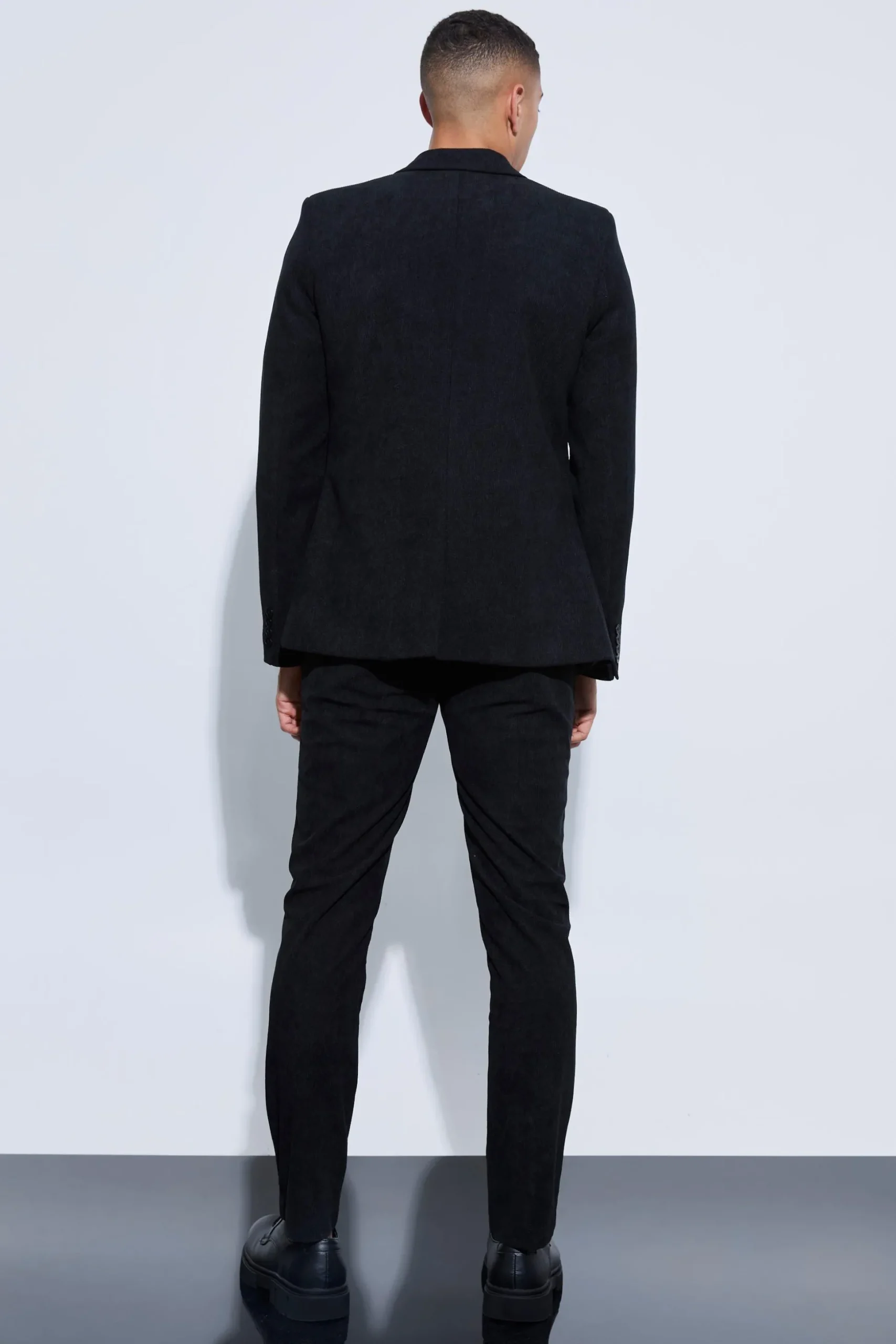 Skinny Fit Double Breasted Corduroy Suit | BoohooMAN UK