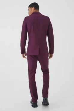 Skinny Fit Embellished Suit | BoohooMAN UK