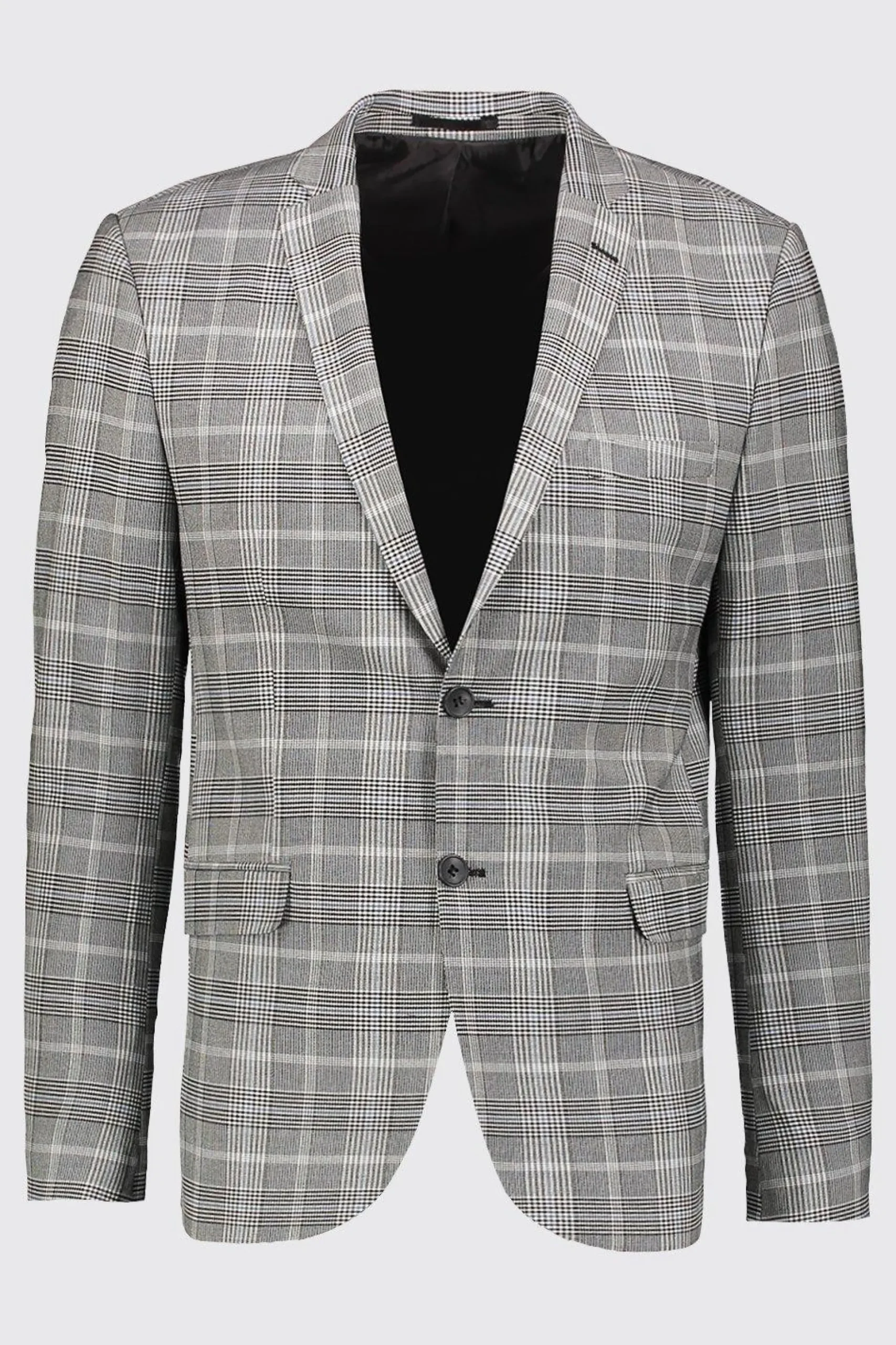Skinny Fit Prince Of Wales Check Suit Jacket | BoohooMAN UK