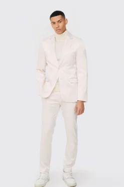 Skinny Fit Satin Suit | BoohooMAN UK