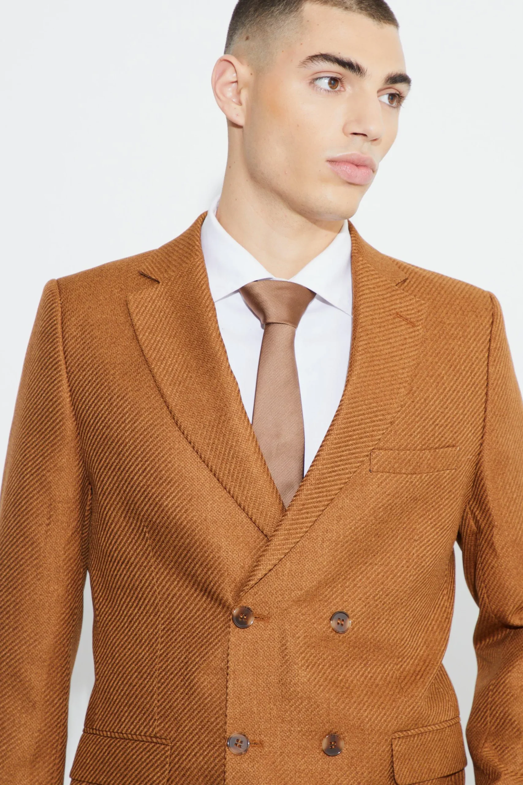 Skinny Fit Textured Suit | BoohooMAN UK