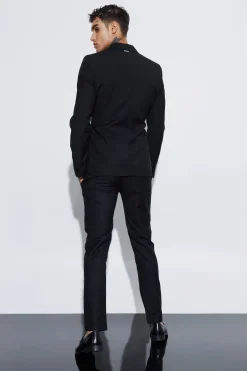 Skinny Fit Zip Detailed Suit | BoohooMAN UK