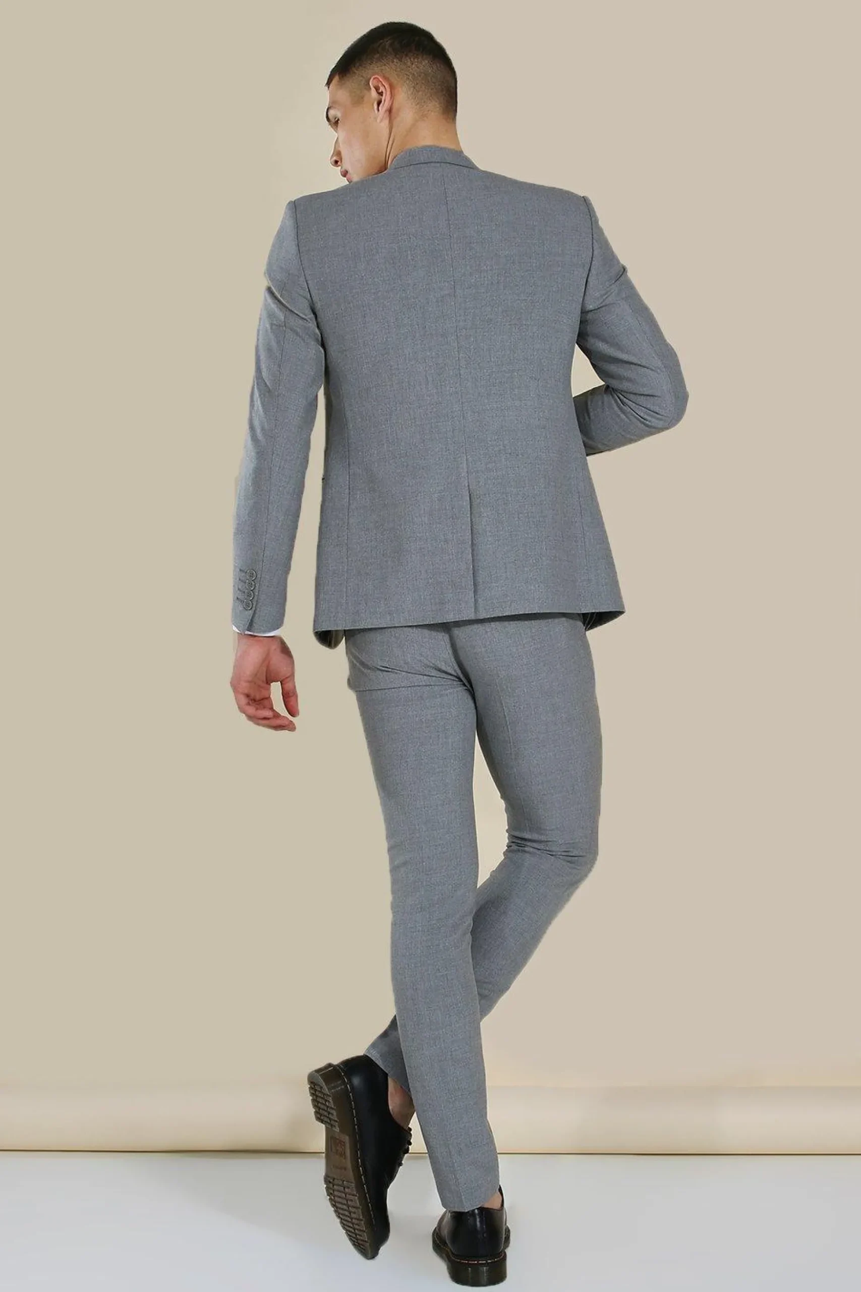 Skinny Grey Single Breasted Jacket | BoohooMAN UK