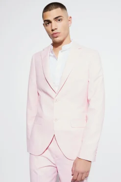Skinny Micro Texture Suit | BoohooMAN UK