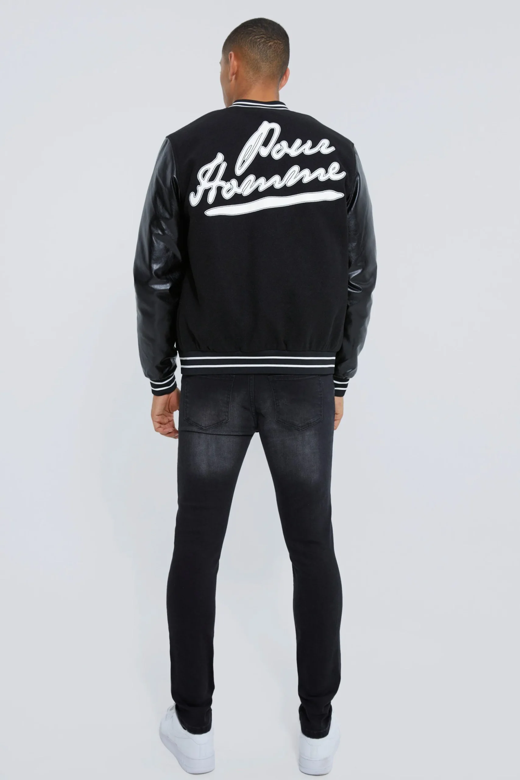 Skinny Stretch Rip And Repair Biker Jeans | BoohooMAN UK